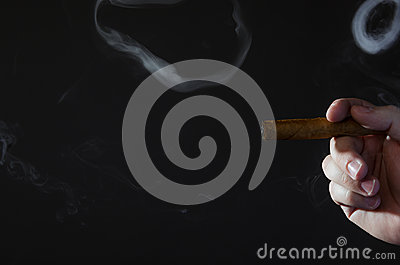 Cigar And Smoke Rings Stock Photo   Image  32445540
