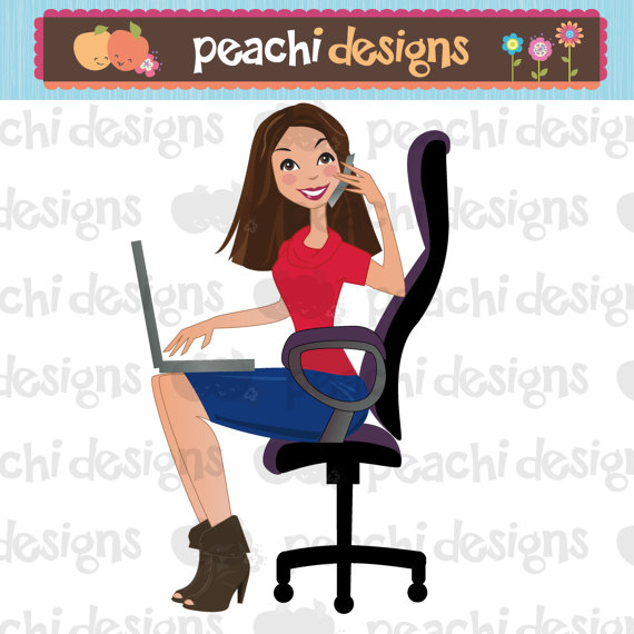 Clipart Busy Working Mom By Peachidesigns On Etsy