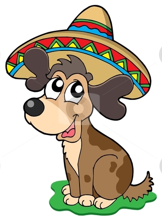 Cute Mexican Dog Stock Vector Clipart Cute Mexican Dog   Vector    