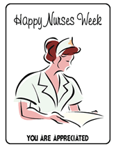 Free Printable Happy Nurses Week Greeting Card   On The Front Of This