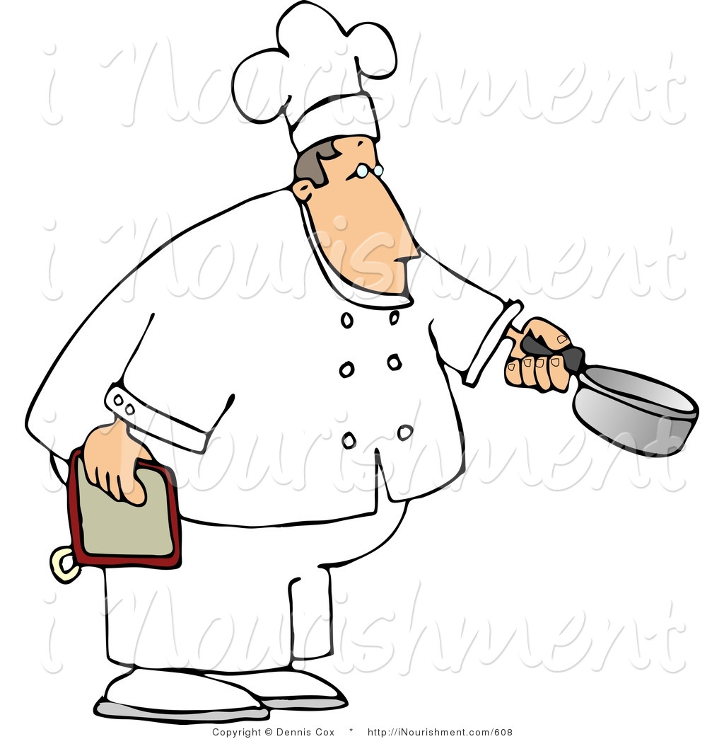 Man Cooking Clipart Clipart Of A Male Cook Holding