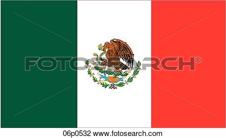 Mexico Flag View Large Clip Art Graphic
