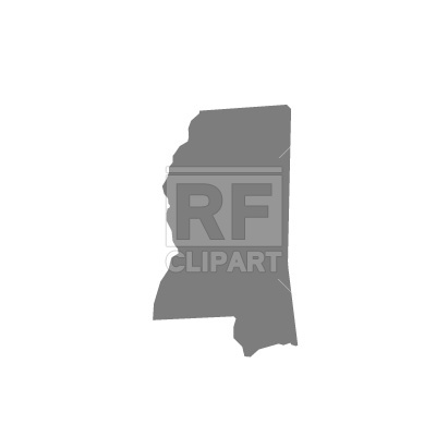 Mississippi State Map Silhouette 284 Download Free Vector Clipart