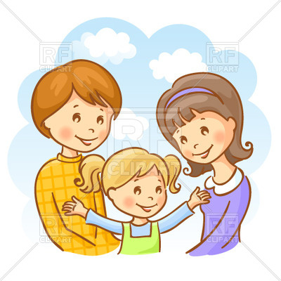 Mother Father And Daughter Download Royalty Free Vector Clipart  Eps