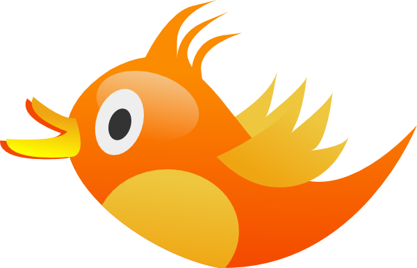 Orange Tweet Bird Clip Art At Clker Com   Vector Clip Art Online