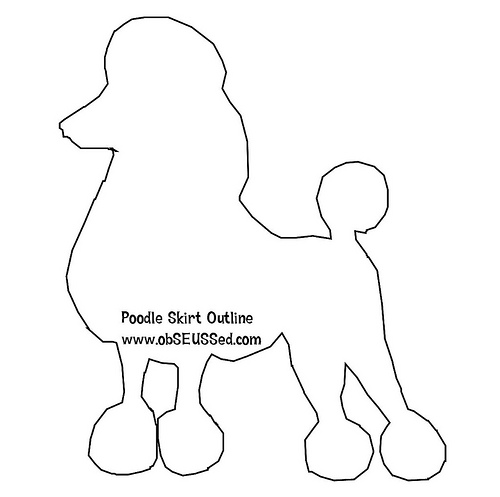 Pattern Poodle Skirt Applique Poodle Clip Art No Sew Poodle Skirt