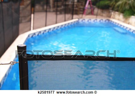 Picture   Swimming Pool Safety Net  Fotosearch   Search Stock    
