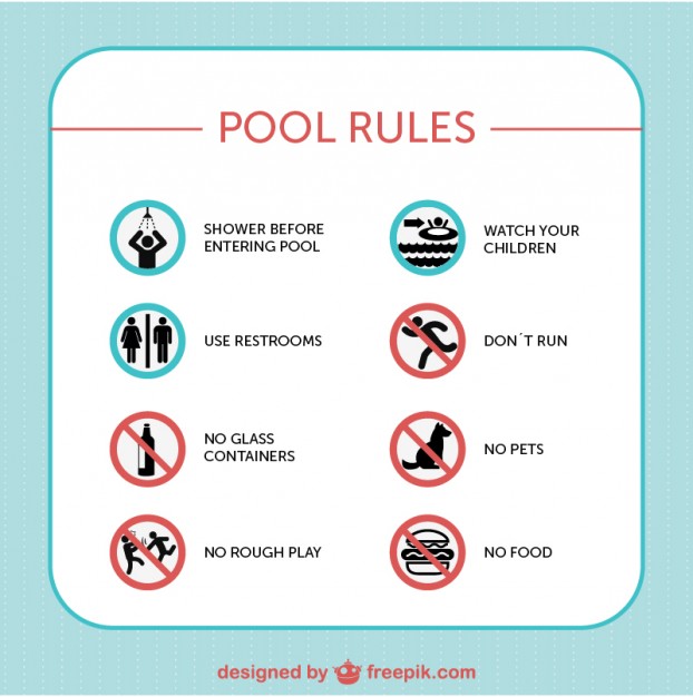 Pool Safety Rules Signs Free Vector   123freevectors