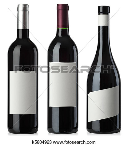 Red Wine Blank Bottles With Labels  Fotosearch   Search Clipart