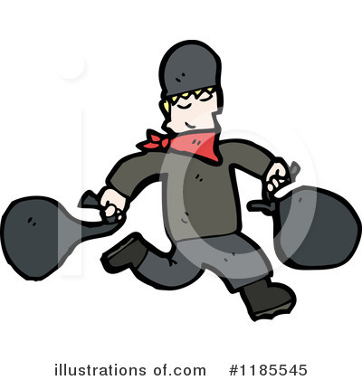 Royalty Free  Rf  Bank Robber Clipart Illustration By Lineartestpilot
