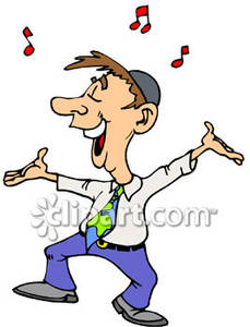 Smiling Man Singing   Royalty Free Clipart Picture