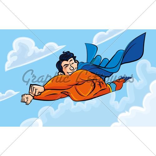 Superman Cape Flying Cartoon Superman Flying His Cape Behind Jpg