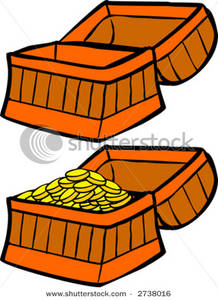 Treasure Chest Empty And Full Clipart Picture