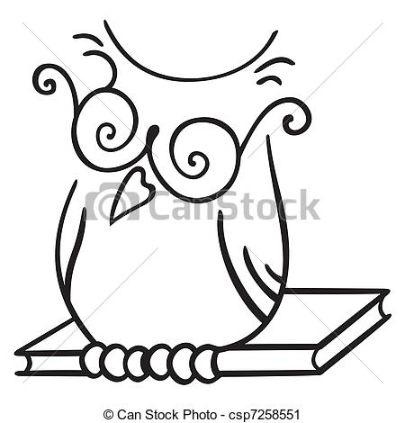 Vector Clip Art Of Wisdom Symbol   Illustration Of Owl Seating On The