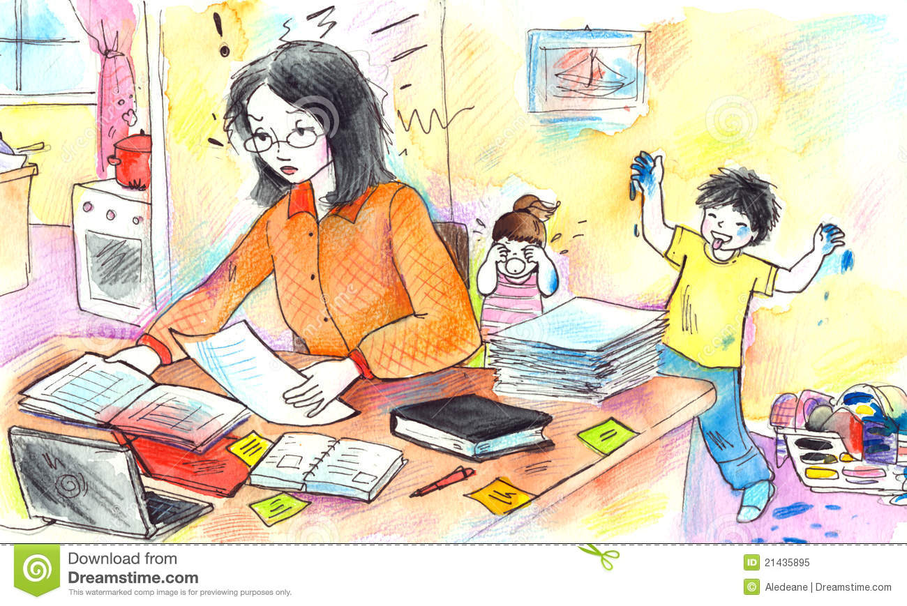 Working Mom Clipart Working Mother