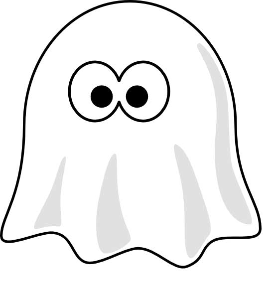 Cartoon Ghost Coloring Page For Kids   Free Printable Picture