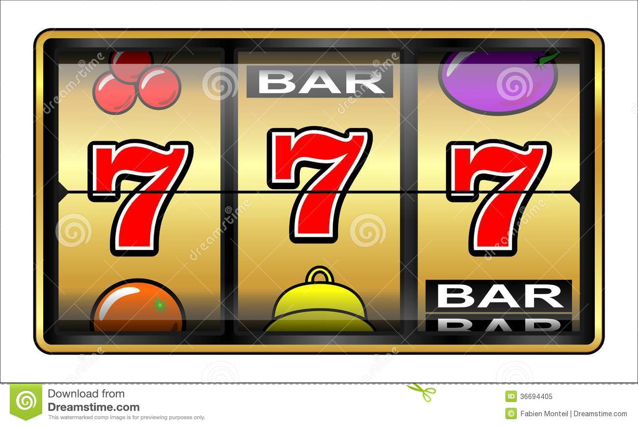 Casino Slot Machine Jackpot Wealth Luck And Success Concept