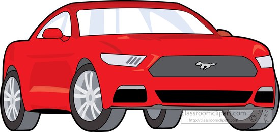 Download Red Ford Mustang Clipart 58343