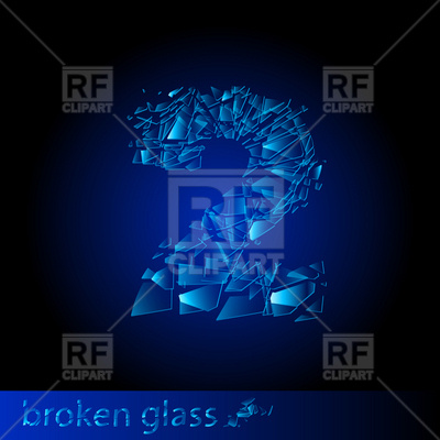 Glass Font Numeral 2  Two  Download Royalty Free Vector Clipart  Eps