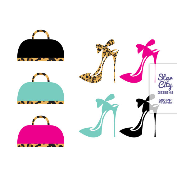Heels And Handbags Clip Art  Clipart Vector Art Graphics For    