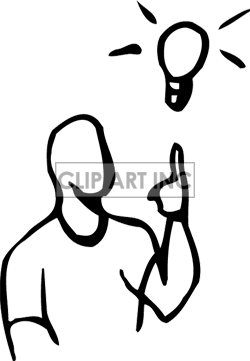     Man Figure Having A Bright Idea Clipart Image Picture Art   155754