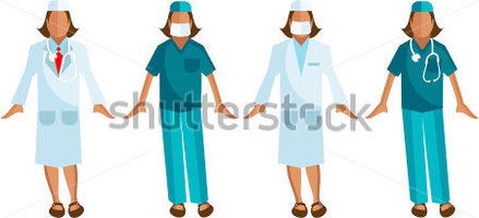Medical   Medical Staff   Vector Surgeon Woman Doctor Logo Icons