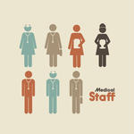 Medical Staff Over Cream Background Vector Illustration Medical Staff