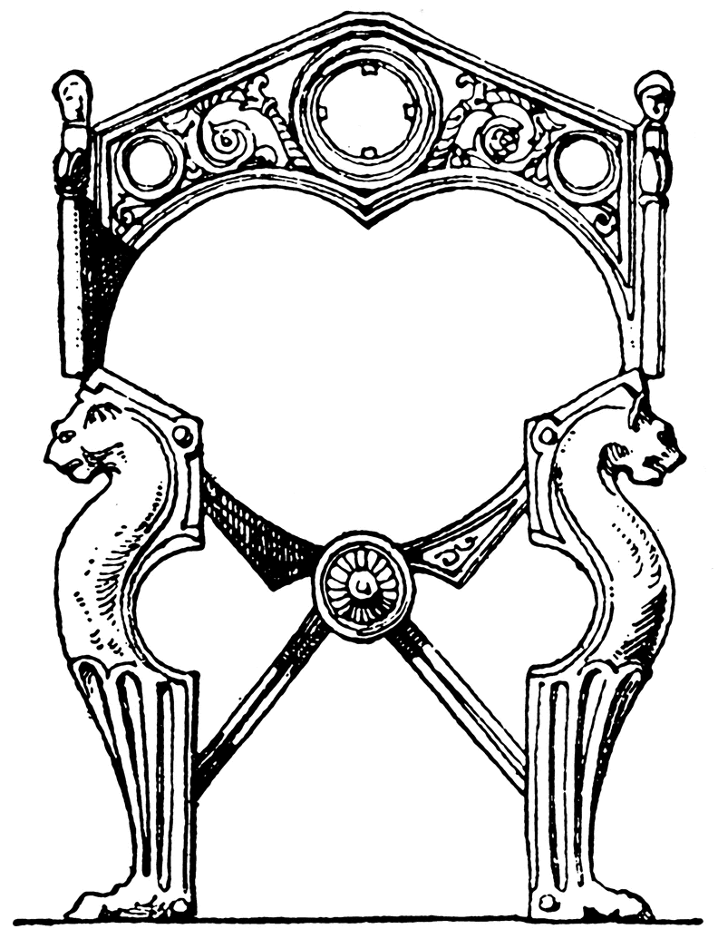 Medieval Folding Chair   Clipart Etc