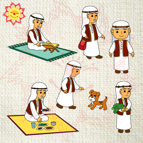 Middle East Boys Clipart  Yjca48  On Storenvy