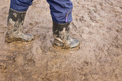 Muddy Rubber Boots Royalty Free Stock Photos