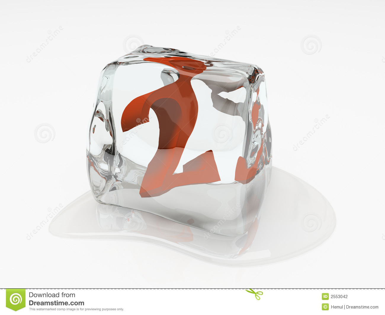 Numeral Two In Ice Cube Stock Photography   Image  2553042
