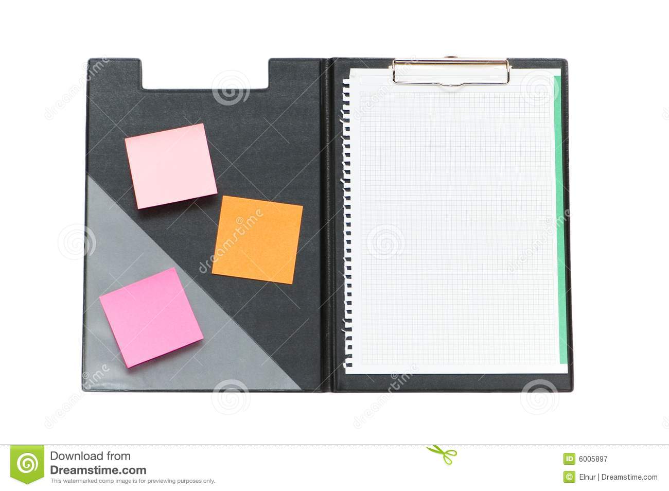 Open Binder With Post It Notes Royalty Free Stock Photography   Image
