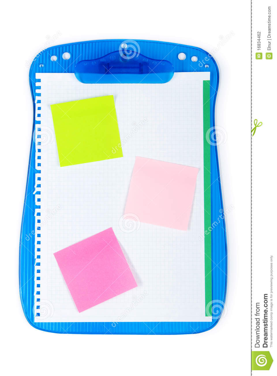 Open Binder With Reminder Notes Stock Photography   Image  16834462