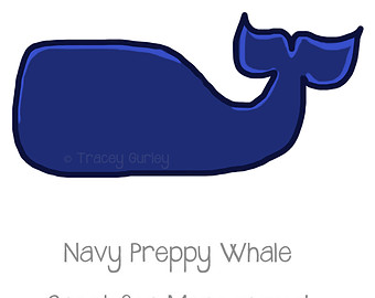 Preppy Navy Whale Original Art Download Navy Whale Clip Art