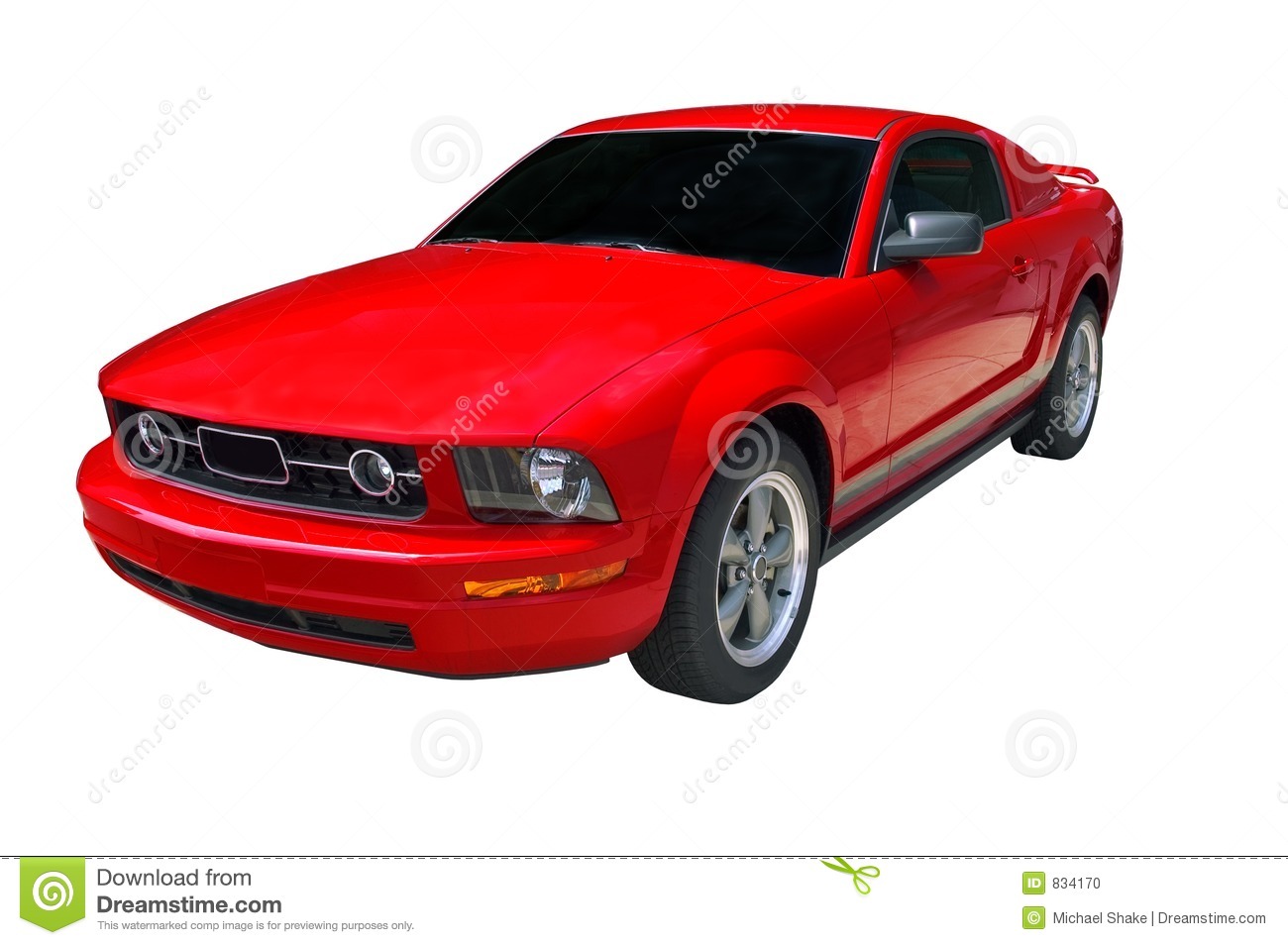 Red Mustang Sports Car Stock Photo   Image  834170