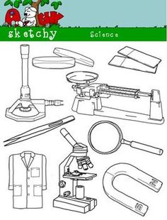     Scientific Clipart Graphics 300dpi Black Lined Transparent And White