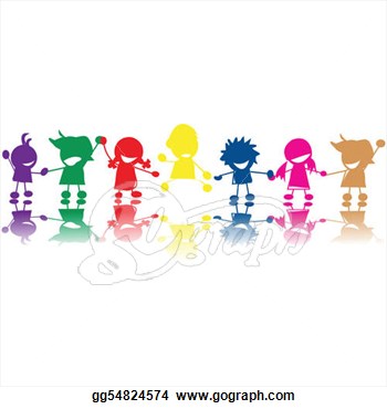 Silhouettes Of Children  Clipart Illustrations Gg54824574   Gograph