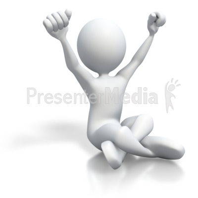 Stick Figure Happy Raise Hands   Education And School   Great Clipart    