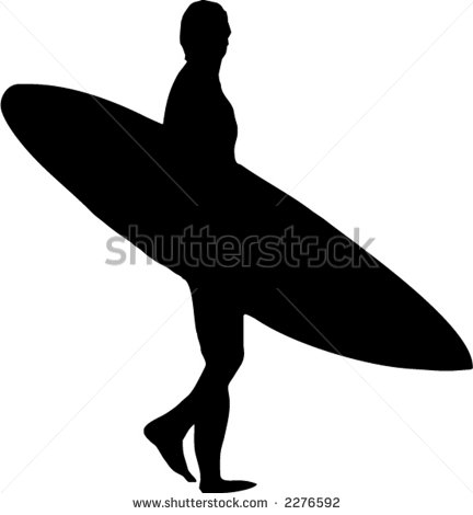 Surfer Silhouette Stock Vector Illustration 2276592   Shutterstock