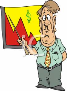 0701 3117 1333 Businessman Pointing At A Sales Chart Clipart Image Jpg