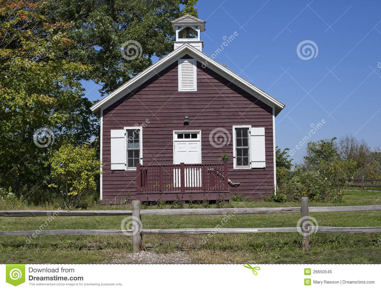 19th Century One Room Schoolhouse Where Early Settlers Children    