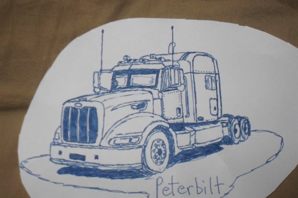 379 Peterbilt Truck Drawings Clipart