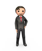 3d Young Business Man In Suit   Clipart Graphic