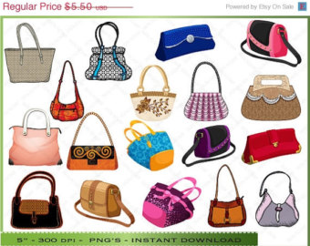 50  Off Sale Handbag Clipart   Clip Art Of Assorted Handbags   For