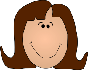 Cartoon Lady Face In Color Clip Art At Clker Com   Vector Clip Art