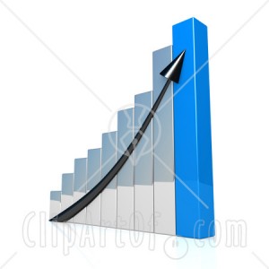Chart Depicting An Increase In Sales Clipart Illustration Graphic