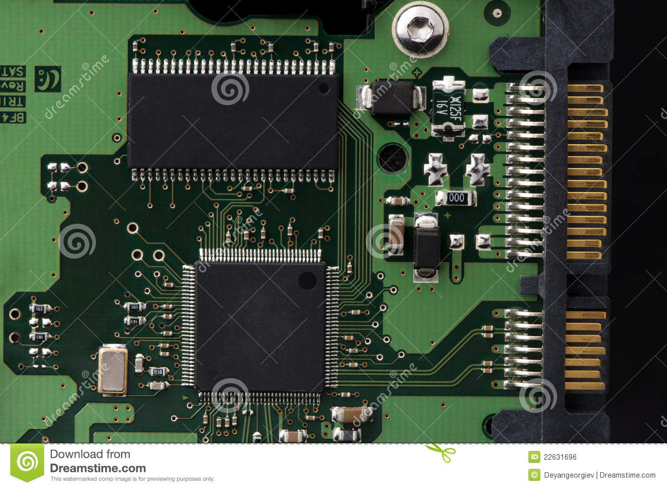 Circuit Board With Chips Royalty Free Stock Image   Image  22631696