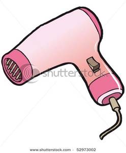Clip Art Image  A Pink Hair Dryer