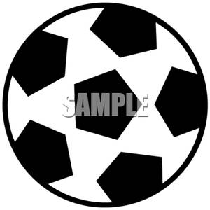 Clipart Image Of Black And White Soccer Ball