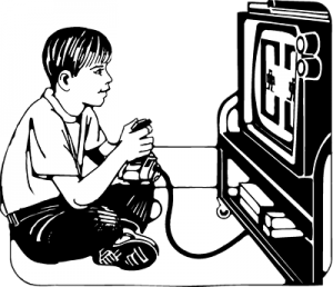 Computer Game Clipart Black And White  1